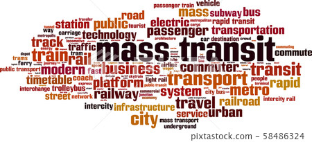 Mass transit word cloud Mass transit word cloud 58486324