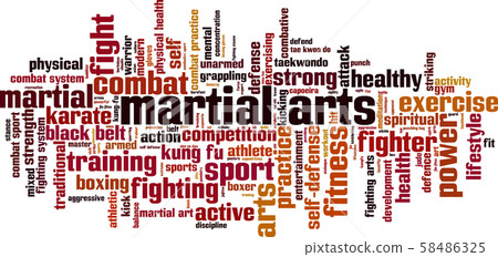 Martial arts word cloud Martial arts word cloud 58486325
