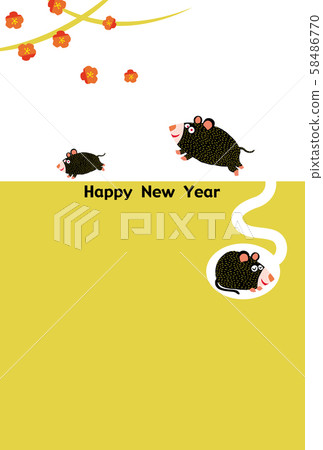 新年賀卡 新年賀卡 58486770
