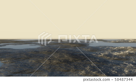 Abstract background. Ground with water against the sky 58487344