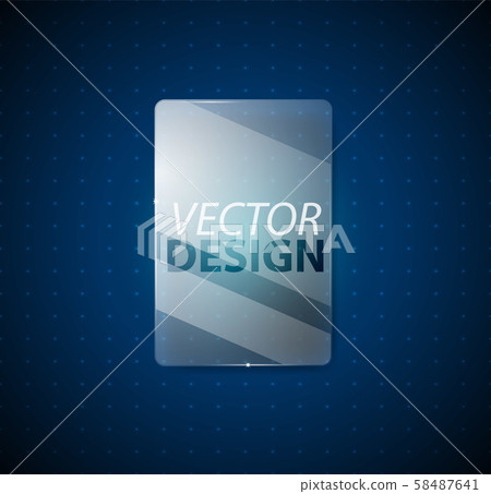 Transparent glass plate frame border background 58487641