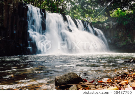 Rochester Falls. Amazing cascade waterfall in Mauritius 58487790