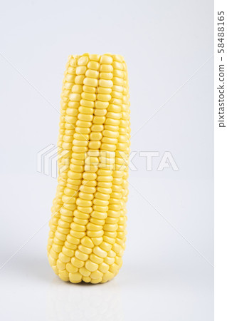 fresh raw sweet corn on the cob kernels 58488165