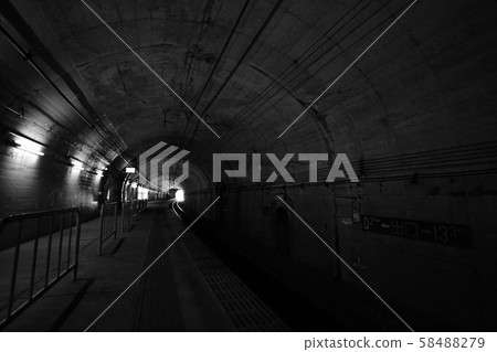 Station in tunnel (Joetsu Line Dogo Station) 58488279