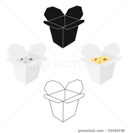 Noodles vector icon in cartoon,black style for web 58488596