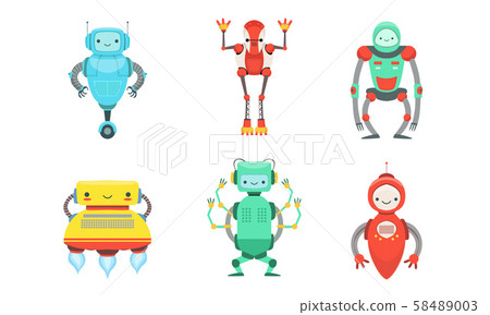 cute robot vector
