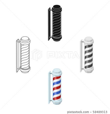 Barber logo.Barbershop single icon in cartoon,black style vector symbol stock illustration web. 58489313