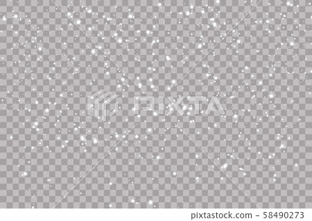 Realistic falling snowflakes. Isolated on transparent background. Vector illustration Realistic falling snowflakes. Isolated on transparent background. Vector illustration 58490273
