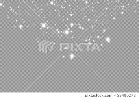 Realistic falling snowflakes. Isolated on transparent background. Vector illustration Realistic falling snowflakes. Isolated on transparent background. Vector illustration 58490278