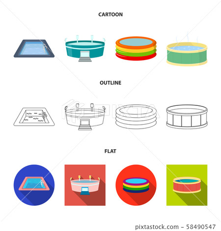 Vector illustration of pool and clipart symbol. Set of pool and sport stock symbol for web. Vector illustration of pool and clipart symbol. Set of pool and sport stock symbol for web. 58490547
