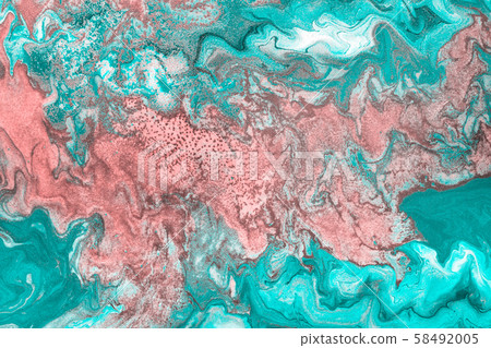 Abstract pink waves on green background with Abstract pink waves on green background with 58492005