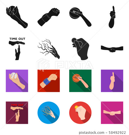 Isolated object of animated and thumb sign. Set of animated and gesture stock symbol for web. Isolated object of animated and thumb sign. Set of animated and gesture stock symbol for web. 58492922