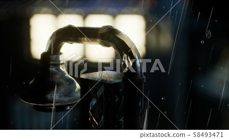 street in the old town at rainy night street in the old town at rainy night 58493471