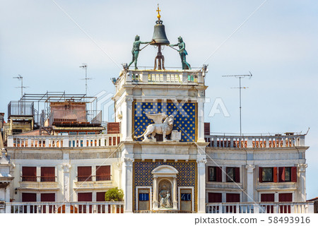 Old Clock tower Torre dell'Orologio on the San 58493916