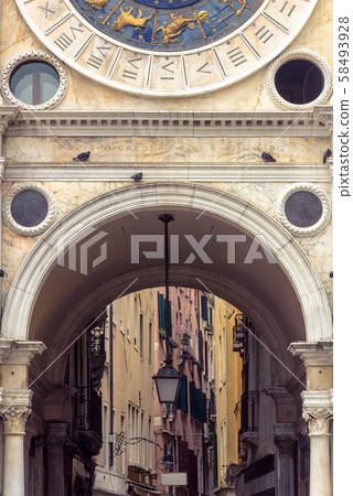Clock tower Torre dell'Orologio at Piazza San Clock tower Torre dell'Orologio at Piazza San 58493928