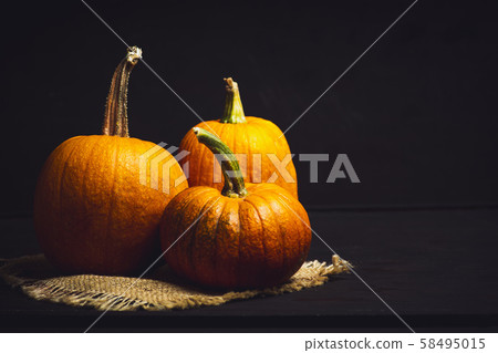Punkins on a rustic background, Thanksgiving Punkins on a rustic background, Thanksgiving 58495015