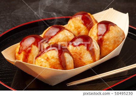 Takoyaki with sauce Takoyaki with sauce 58495230