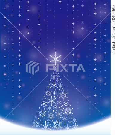 Christmas Snowflake Tree Message Card 58495692