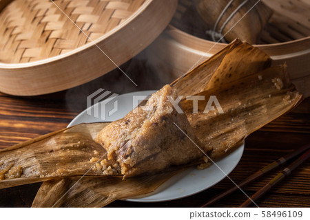 traditional chinese sticky rice dumpling with pork traditional chinese sticky rice dumpling with pork 58496109