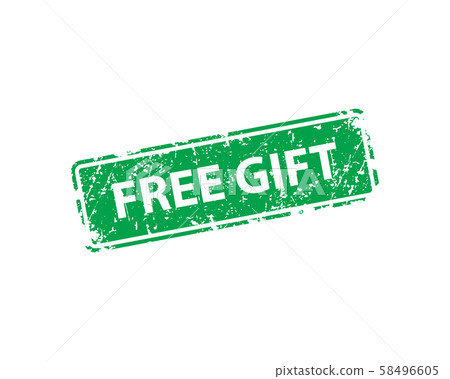 Free gift stamp vector texture. Rubber cliche - Stock Illustration ...