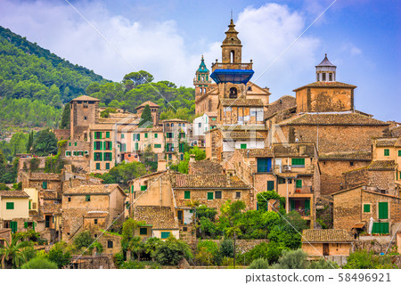Valldemossa, Mallorca, Spain historic village. Valldemossa, Mallorca, Spain historic village. 58496921