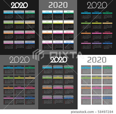 Calendar 2020 and 2021 template. 12 Months. include holiday event 58497284