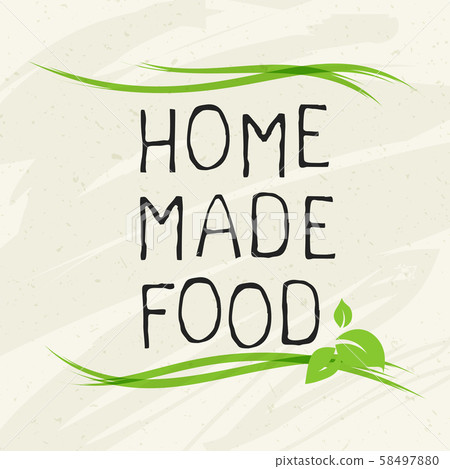 Home made food label and high quality product badges. Bio Organic product Pure healthy Eco food Home made food label and high quality product badges. Bio Organic product Pure healthy Eco food 58497880