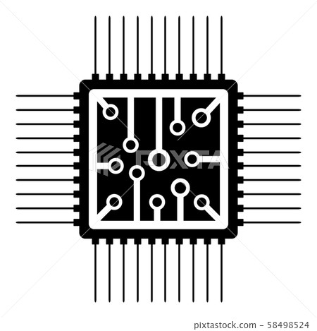 Processor icon on white. 58498524