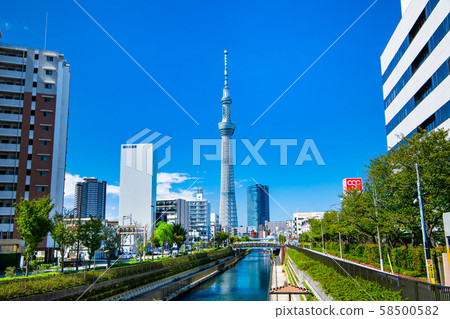 福神橋的東京晴空塔景觀 福神橋的東京晴空塔景觀 58500582