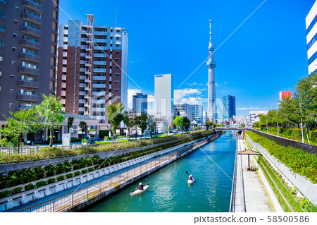 福神橋的東京晴空塔景觀 福神橋的東京晴空塔景觀 58500586