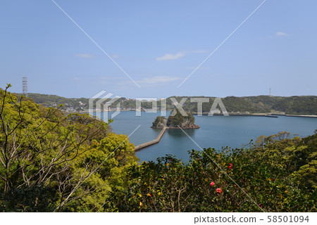 Shimoda Bay seen from Shimoda Park (Shimoda City, Shizuoka Prefecture) 58501094