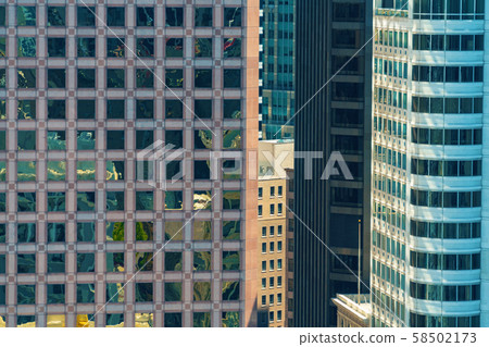 Downtown San Francisco skyline buildings Downtown San Francisco skyline buildings 58502173