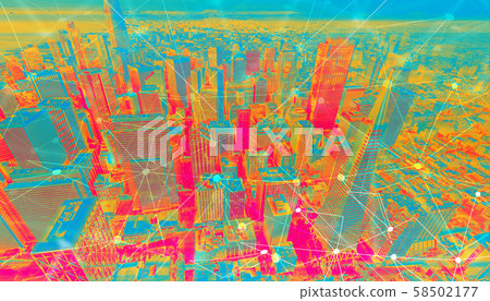 Technology neural network gradient San Francisco background Technology neural network gradient San Francisco background 58502177