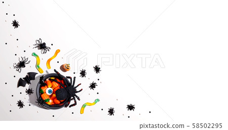 Halloween decorations with witch cauldron 58502295