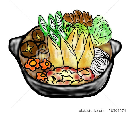 基里丹坡火鍋當地美食插圖切圖 58504674