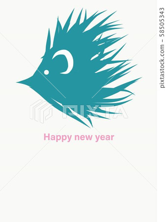 Hedgehog New Year's card Hedgehog New Year's card 58505343