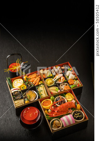 General Japanese New Year dishes (osechi) 58505412