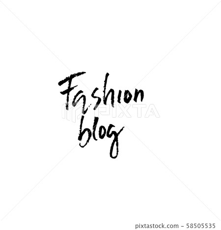 Dry brush handwritten calligraphy poster. Fashion blog lettering for of social media content. Vector Dry brush handwritten calligraphy poster. Fashion blog lettering for of social media content. Vector 58505535