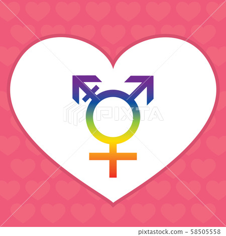 Gender Symbols Transgender Heart 58505558