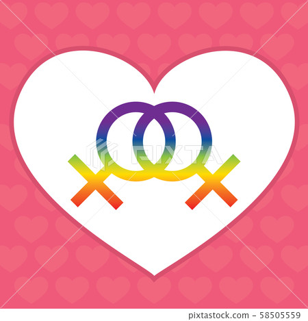 Gender Symbols Lesbian Heart 58505559
