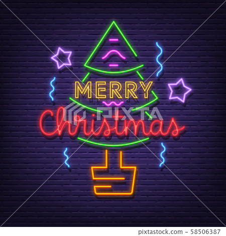 merry christmas neon signboard merry christmas neon signboard 58506387