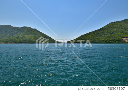 Summertime landscape in Kotor bay in Montenegro 58508107