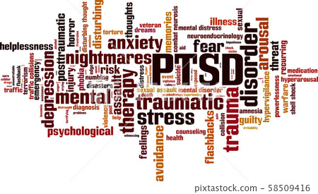 PTSD word cloud 58509416