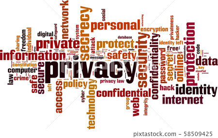 Privacy word cloud - Stock Illustration [58509425] - PIXTA