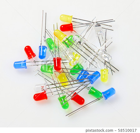colorful diodes closeup - electronic component for colorful diodes closeup - electronic component for 58510017