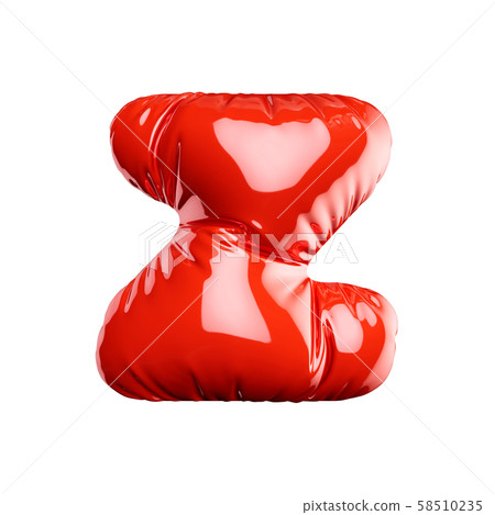 Alphabet red balloon letter font text character Z 58510235