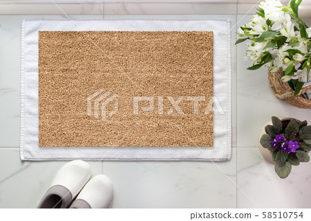 Mock-up of Coir Doormat, light interior photo 58510754