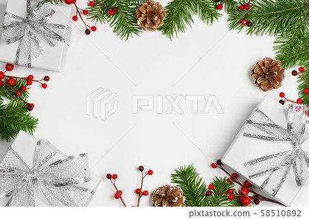 Christmas background with decorations 58510892