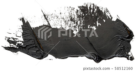 Hand drawn isolated paintbrush stripe with dirty 58512160