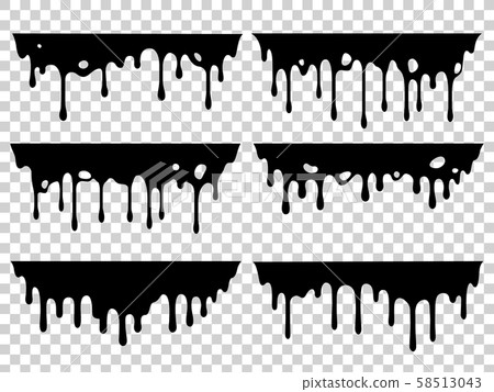 Dripping Oil Stain Liquid Ink Paint Drip And Stock Illustration